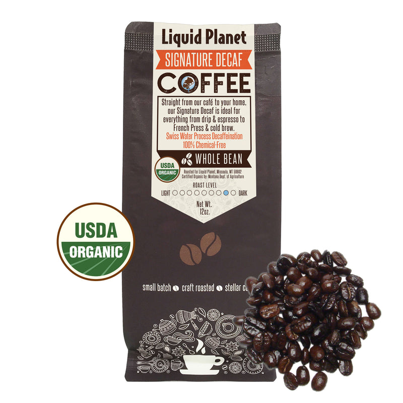 Organic Coffee - Liquid Planet Signature DECAF Whole Bean